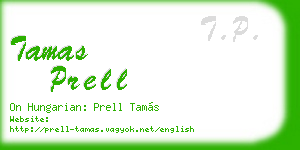 tamas prell business card